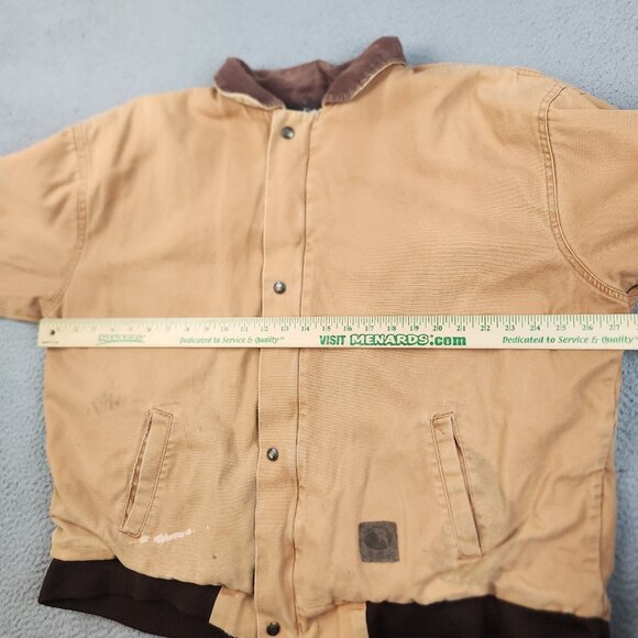 Vintage Quilt Lined Canvas Workwear Sante Fe Jacket Men's 2XL Corduroy Collar - Picture 13 of 16